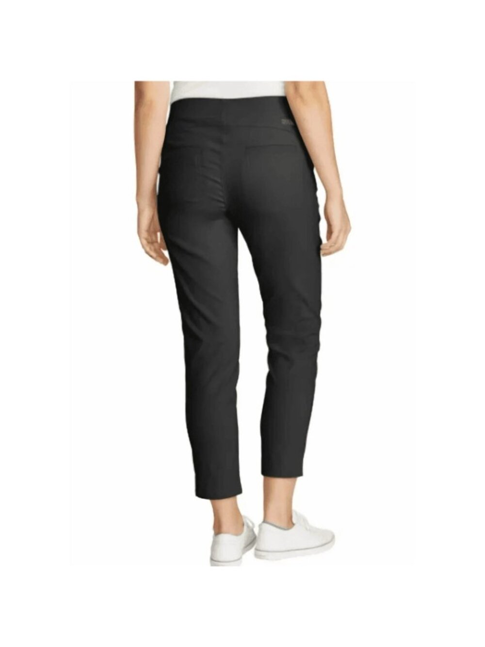 NWT Eddie Bauer Women's 10 Black Horizon Straight Ankle Pant Nylon-Spandex J2074 - Picture 2 of 13